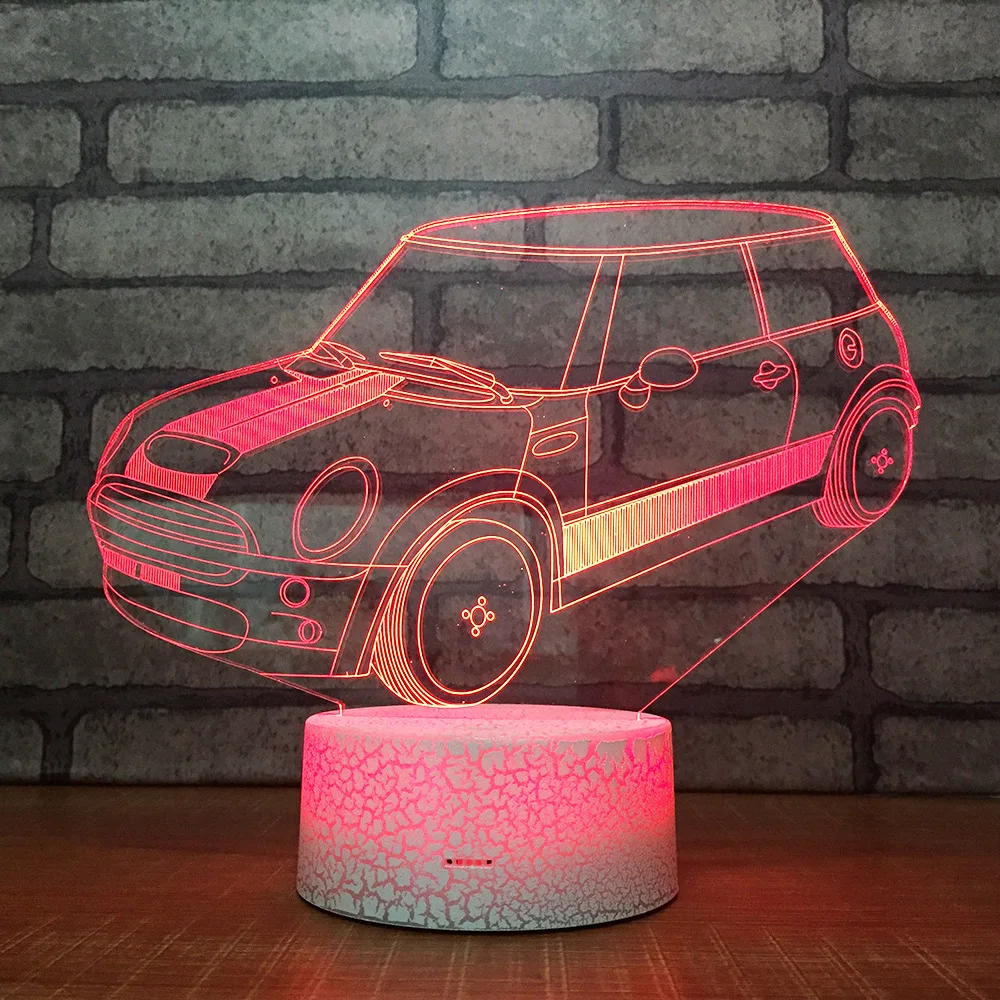 Новая Фантастическая 3d креативная семицветная Ночная настольная лампа