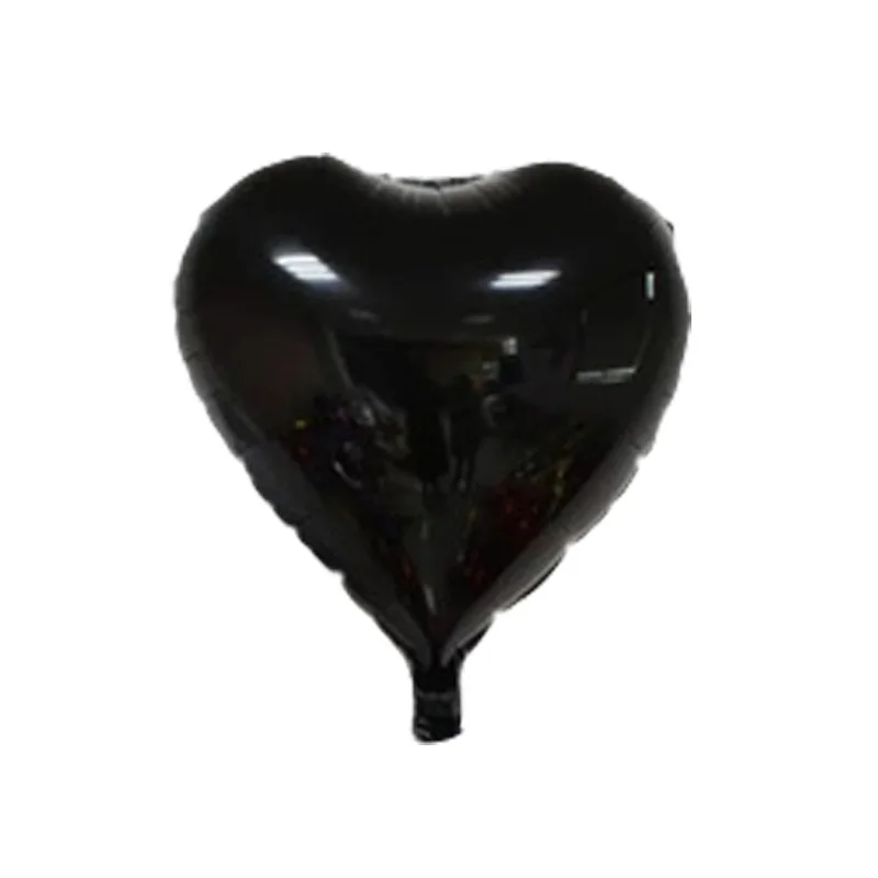 heart black 50 шт. 18 дюймов Звездные воздушные фольгированные шары сердце гелиевый баллон шар на день рождения вечерние свадебные украшения вечерние товары сердечки - Цвет: heart black