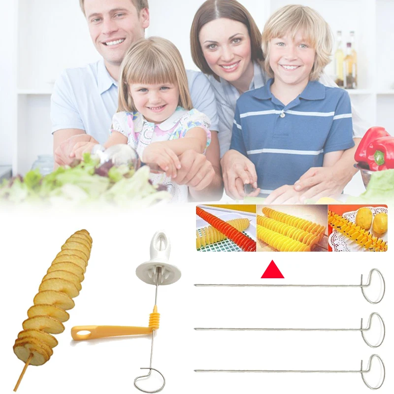 Нож для спиральной нарезки картофеля Жарить Картофельные Чипсы башня Торнадо