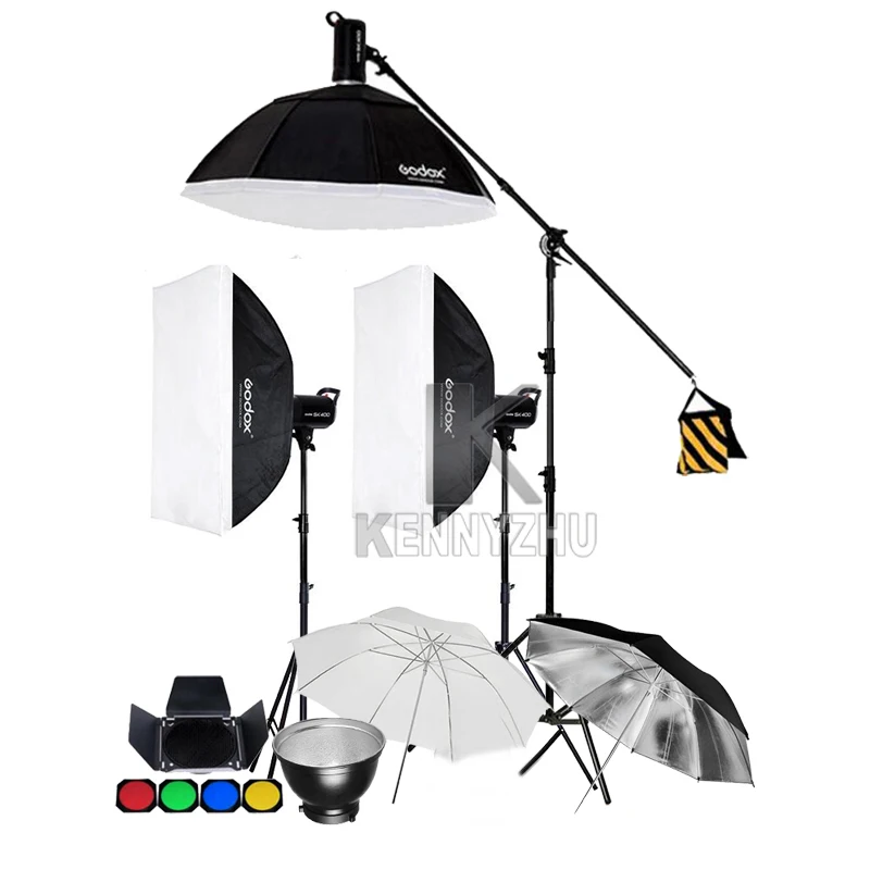 2x Godox SK400 II 400WS 2 4 г Беспроводной X Системы Flash Light Строб освещение комплект +