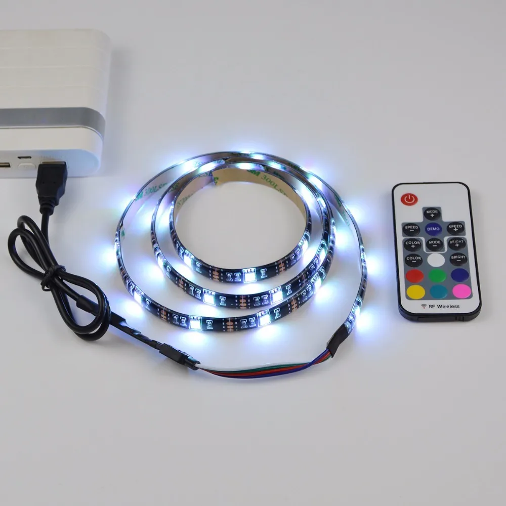 1 м 2 3 4 5 DC в RGB USB зарядное устройство светодиодный светильник кабель адаптер 5050