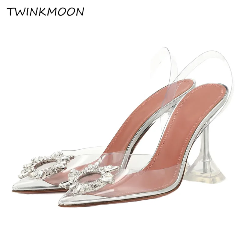 Прозрачная обувь пикантные прозрачные босоножки на высоком каблуке с