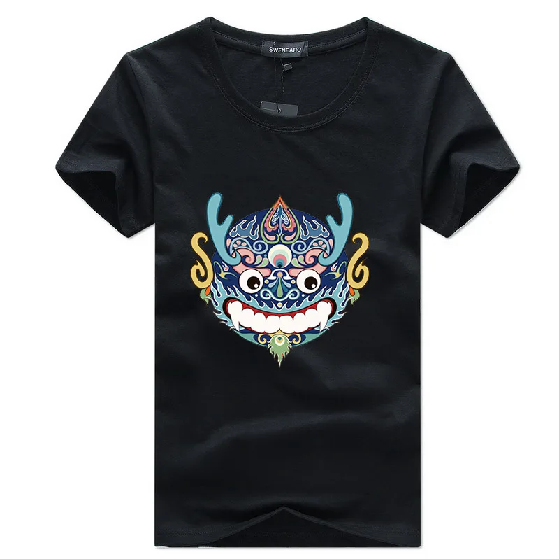 SWENEARO wholesale 2021 New Black High quality printing Kirin men T-shirt fashion brand clothing summer cotton t shirts | Мужская одежда