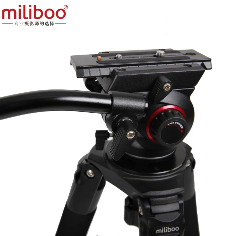 Miliboo MTT702B Портативный штатив из углеродного волокна для профессиональной видеокамеры/DSLR штатив, с гидравлической шаровой головкой