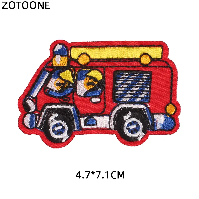 2104 ZOTOONE 1 шт., нашивки с изображением мультяшного автомобиля для одежды, аппликация, вышивка, сделай сам, ручная работа, странные вещи, милые, на заказ, пришитые нашивки D - Цвет: 2104
