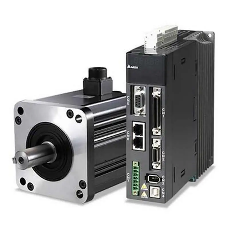 Delta CNC 100W AC Servo Motor Drive kits System 220V 0.32NM 3000RPM 40mm with Oil Seal & 3M Cable ECMA-C20401GS+ASD-B2-0121-B