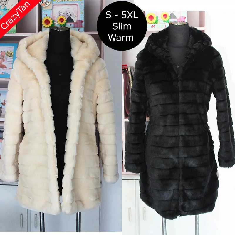 F6009 женские большие размеры 3XL 4XL 5XL тонкие средней длины Искусственные белые