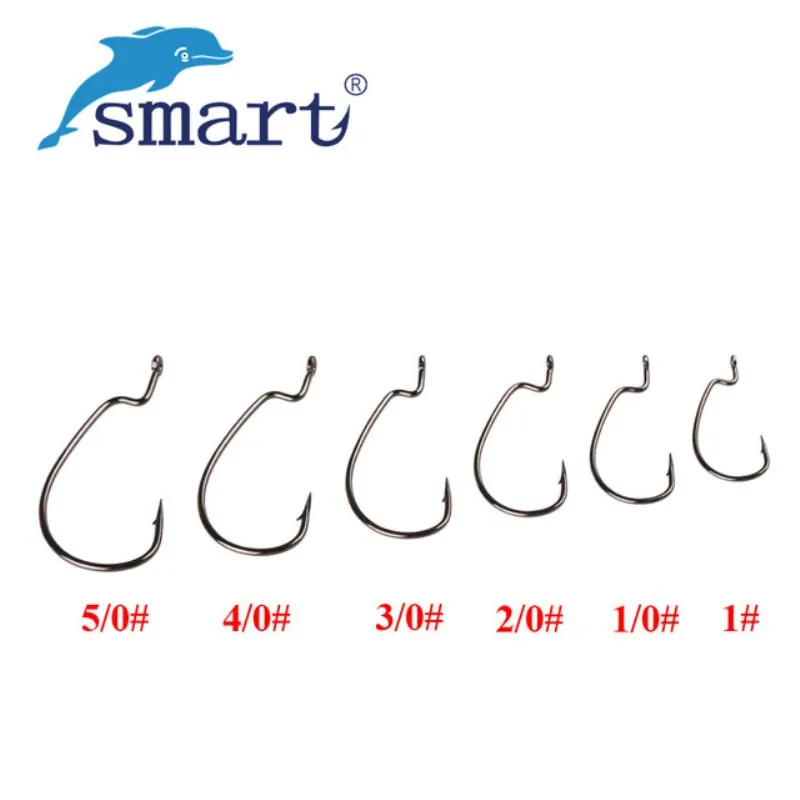 

Рыболовные крючки Smart 10 шт./лот 1 #1/0 #2/0 #3/0 #4/0 # из высокоуглеродистой стали используются для мягких приманок, приманок, рыболовных аксессуаров...