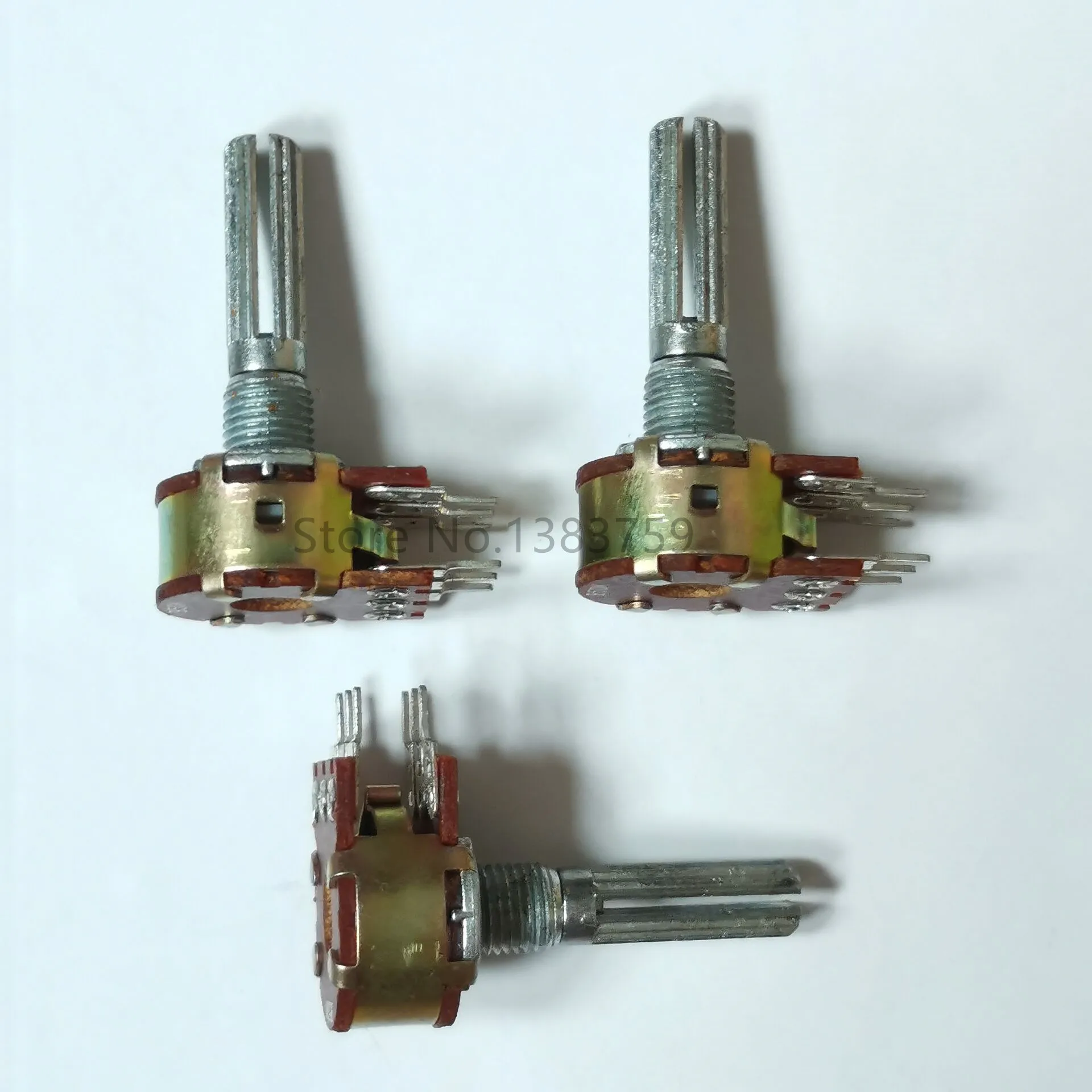 5pcs 16/148 type Stereo channel potentiometer B50K sawtooth shaft length 25MM | Обустройство дома