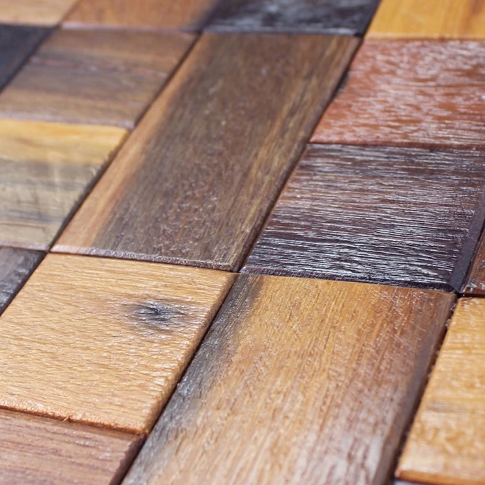 12x12 &quotNatural деревянными мозаика деревянные кухня щитка квадратный панели плитки