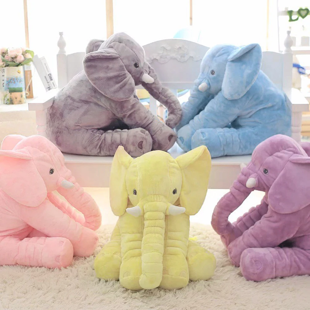 Kawaii плюшевая игрушка слон детская подушка для сна на спине кукла