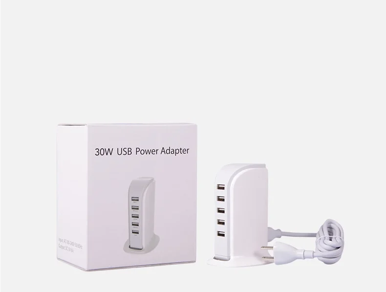 5 шт./лот зарядное устройство для путешествий В/6A настольные usb порты подставка