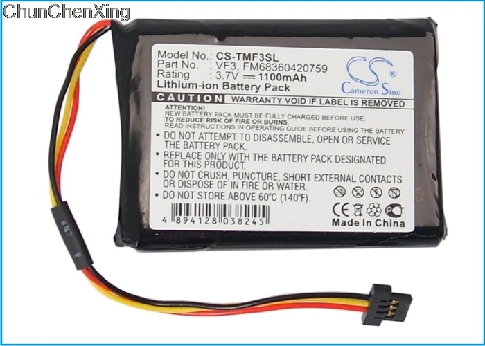 Аккумулятор Cameron Sino FM68360420759 VF3 для TomTom Go XL330S Quanta 1100 мАч|Цифровые аккумуляторы| |