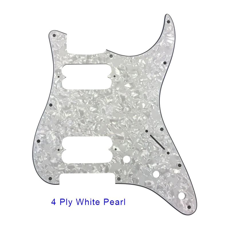 4 ply white pearl Pleroo гитарные аксессуары гитарные накладки 11 винтовых отверстий для fender стандартный и современный Stratocaster ST HH Стиль гитары - Цвет: 4 ply white pearl