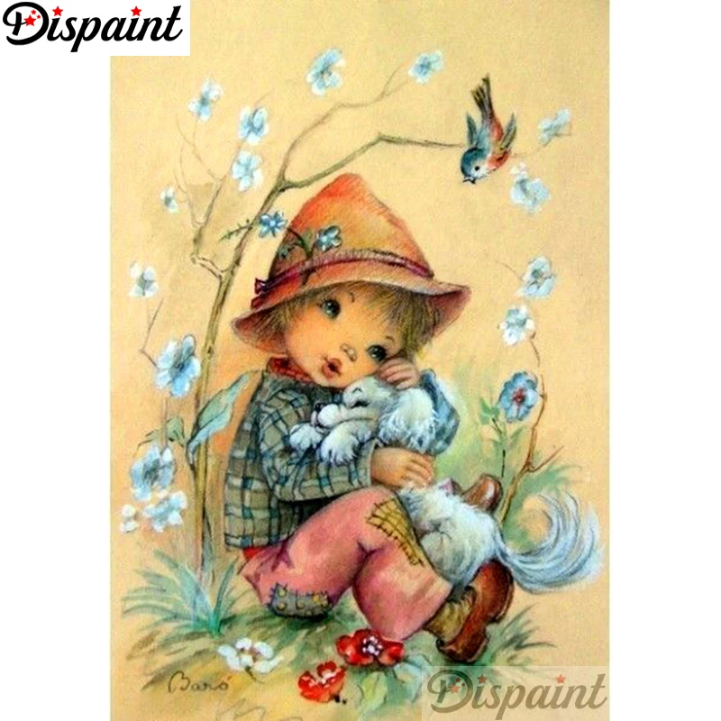 Алмазная 5D Вышивка Dispaint с квадратными/круглыми стразами сделай сам мультяшная