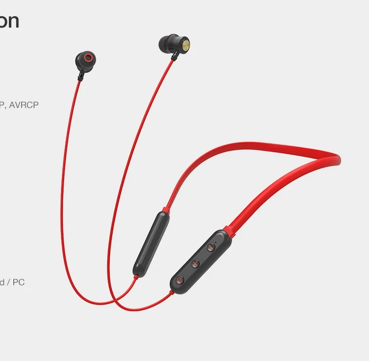 BT Earphone Red NILLKIN беспроводной Bluetooth наушники 5,0 наушники с ремешком для шеи микрофон Металлические Магнитные гарнитуры игровые бег беспроводные наушники наушники беспроводные - Цвет: BT Earphone Red