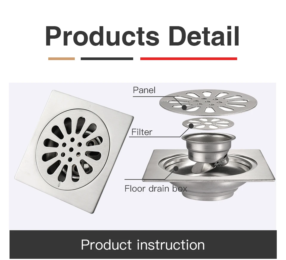 GAPPO нержавеющая сталь Душевой сток в полу Ванна стопор отходов фильтр ванная комната плитка напольное покрытие душ Ловец волос Невидимый