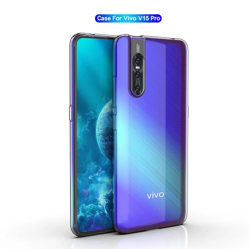 Ультратонкий Прозрачный чехол для VIVO V15 Pro мягкий силиконовый защитный из ТПУ