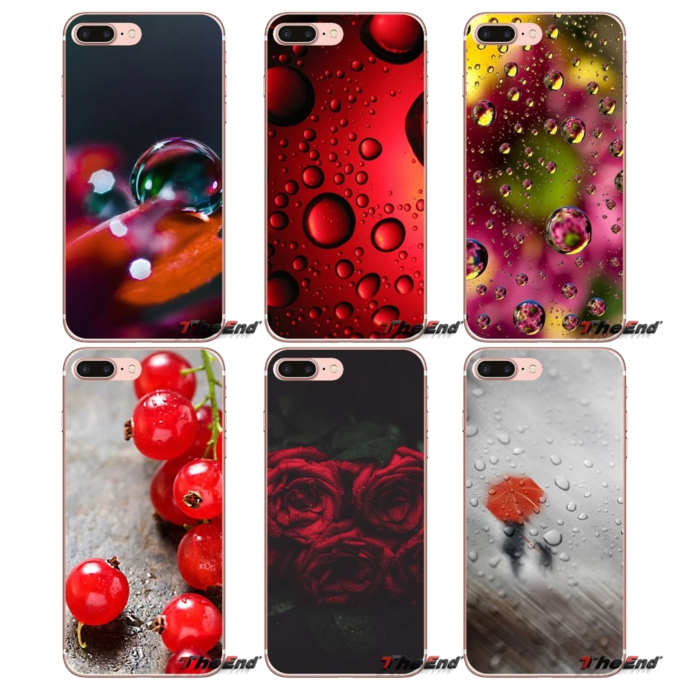 Силиконовый чехол для телефона Sony Xperia Z Z1 Z2 Z3 Z5 compact M2 M4 M5 E3 T3 XA Aqua LG G4 G5 G3 G2 Mini Capa Red Drops