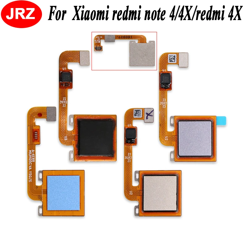 JRZ сканер отпечатков пальцев для Xiaomi redmi note 4 4X Кнопка меню гибкий кабель