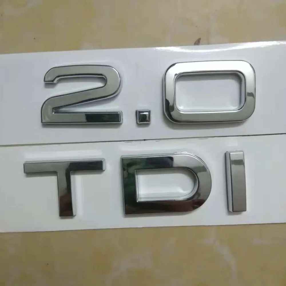 1 шт. хромированный серебристый ABS 9 TDI 2 0 7 A4 A6 A8 эмблема кузова автомобиля задний