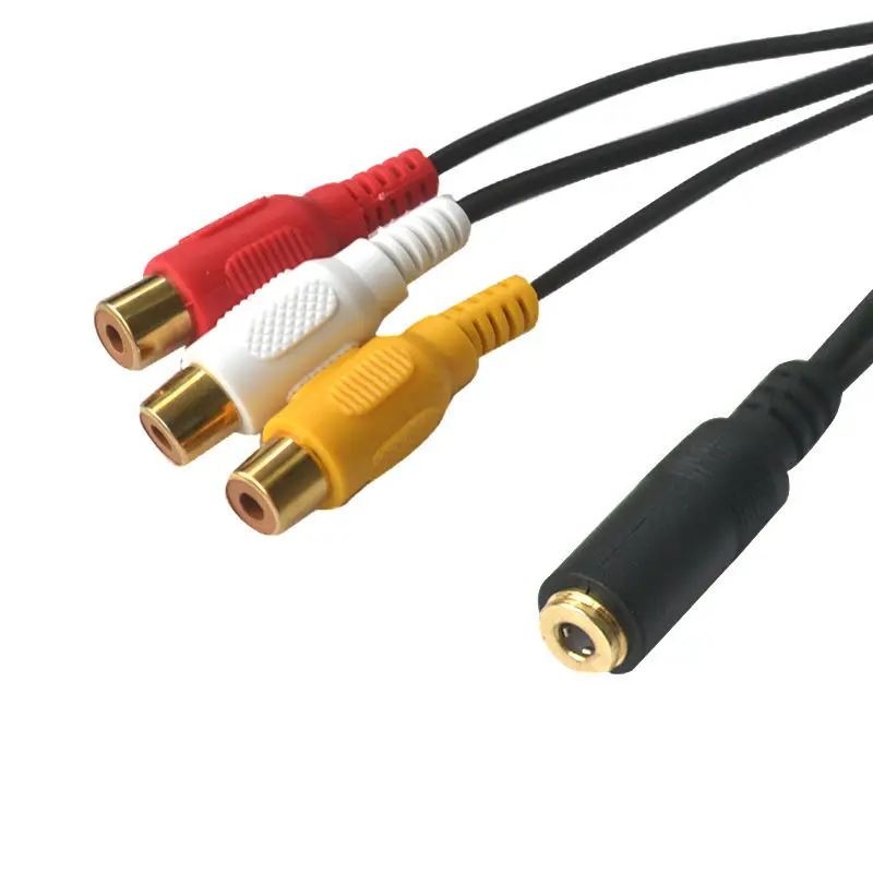 0 25 мм F к 3RCA аудио видео Кабель адаптер М|cable f|cable 3cable c |