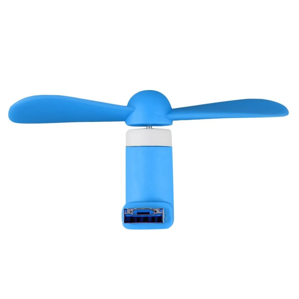 White/Rose Red/Blue Portable OTG Mini Micro USB Large Wind Cooling Fan For Phone Desktop Laptop Flexible Mobile Phones | Бытовая