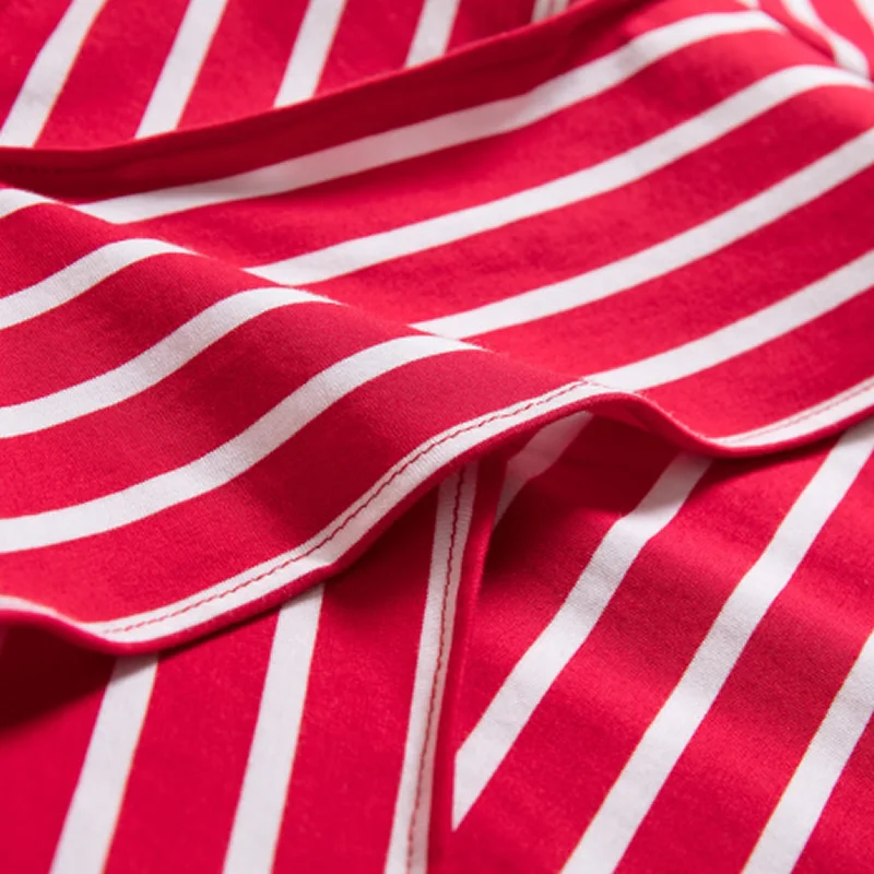 

New Knitted Cotton Stripe Dress Fashion Designer Women Casual Dresses k562