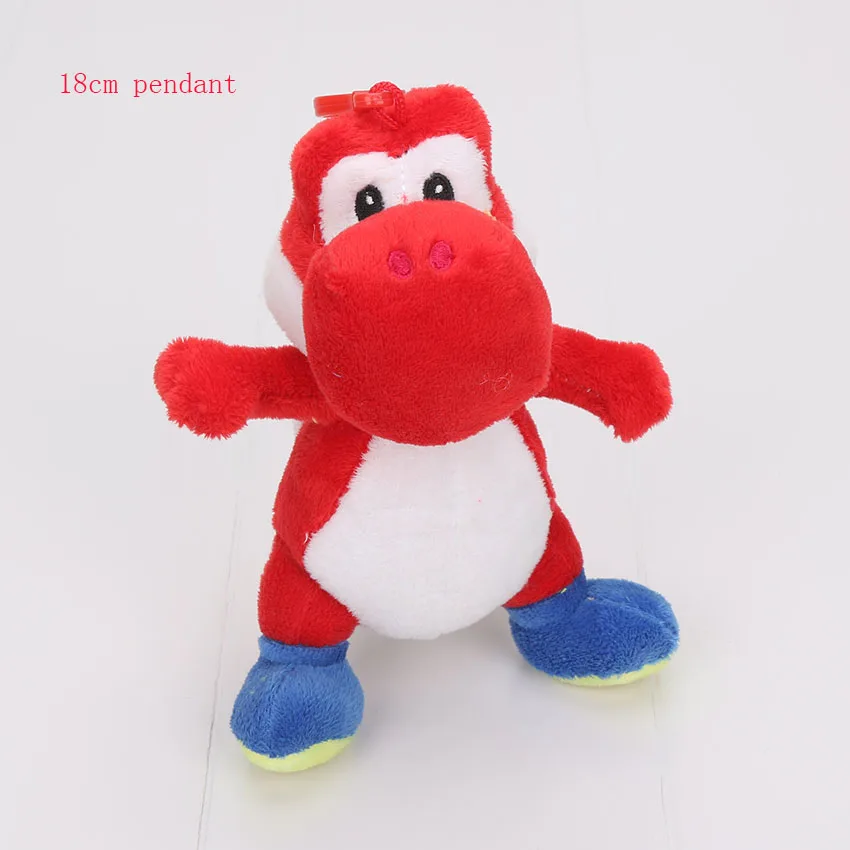 18cm red keychain 18-40 см Игра Супер Марио Bros плюшевый гриб жаба брелок с динозавриком Йоши Подвески Мягкие плюшевые куклы игрушки подарки - Цвет: 18cm red keychain