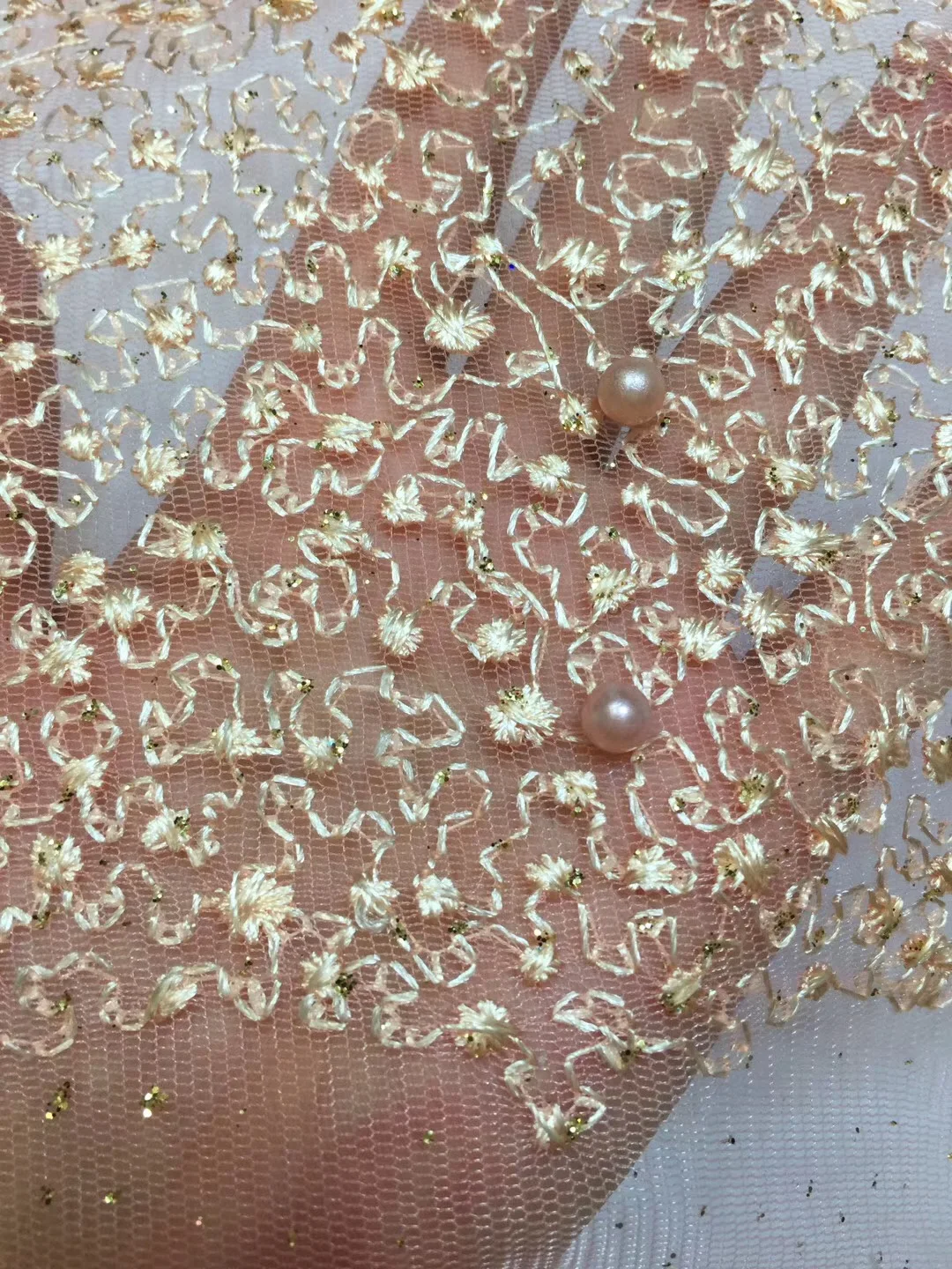 Новейшие нигерийские кружевные ткани 2017 полиэстер Женская сетка с вышивкой