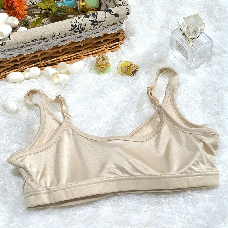 100% шелковый трикотажный Шелковый бюстгальтер без косточек дышащий жилет для