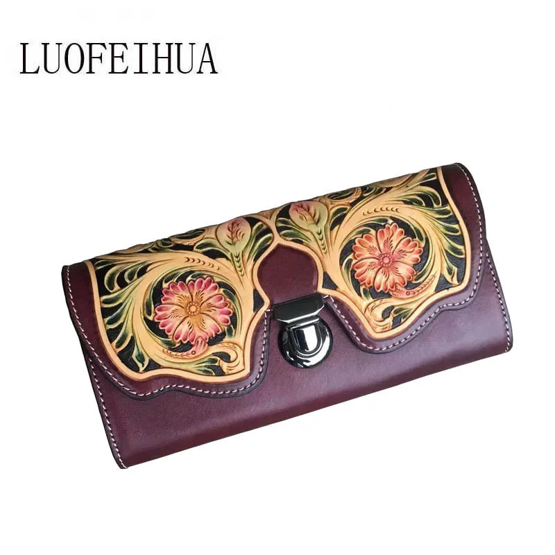 LUOFEIHUA 2019 Новая высококачественная кожаная сумка на плечо с резным тиснением