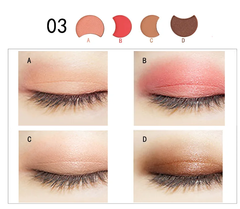 4 цвета Палитры Тени для век Палитра один запеченные тени матовые Shimmer металлик -