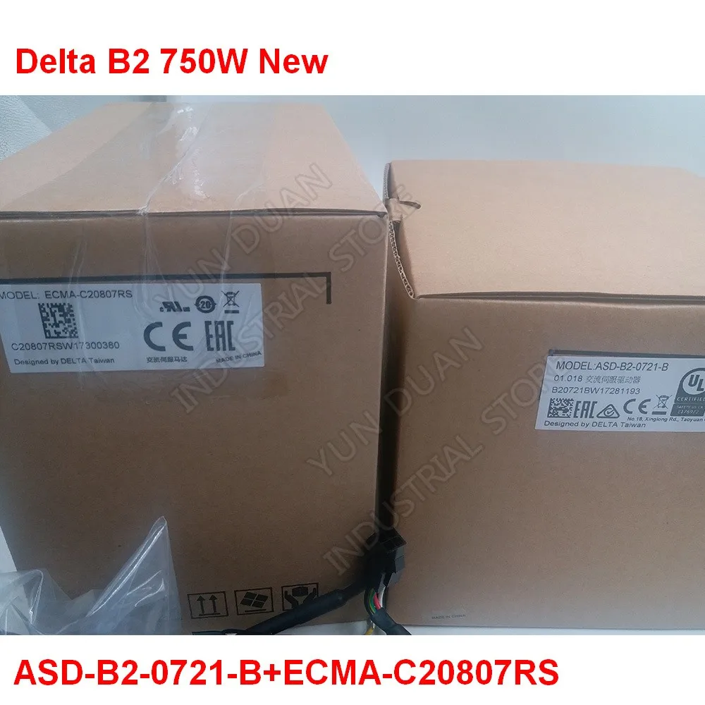 80 мм 220 в 750 Вт 3000 Нм об/мин 17 бит ASD-B2-0721-B+ ECMA-C20807RS Delta серводвигатель переменного тока и комплект привода и кабель 3 м