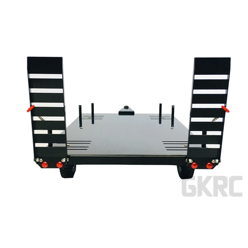 Double Axis Metal Alloy Flatbed Trailer 420mm*250mm For 1/10 Rc Crawler Trx4 Rc4wd D90 Scx10 Vs4-10 Jimny Gen8 Wraith | Игрушки и хобби