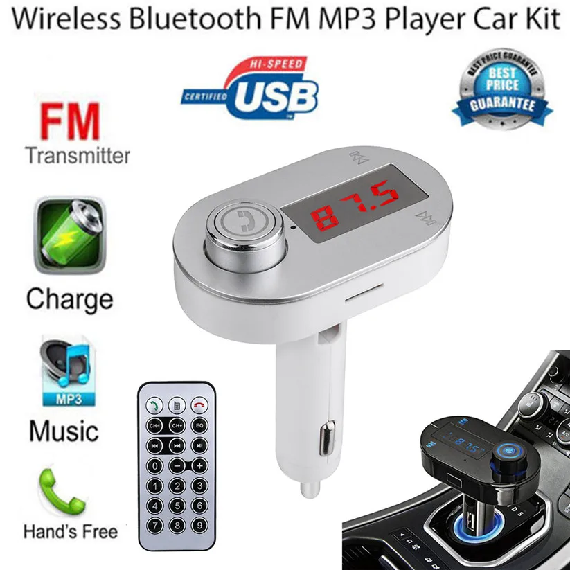 CARPRIE MP3 плееры Bluetooth беспроводной fm передатчик плеер Handsfree Car Kit USB TF SD Пульт
