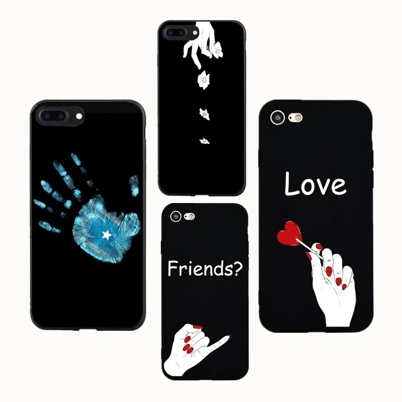 SICOOTE новая концепция новые буквы окрашены пара задняя крышка для iPhone X 8 7 6 Plus 5 5S SE