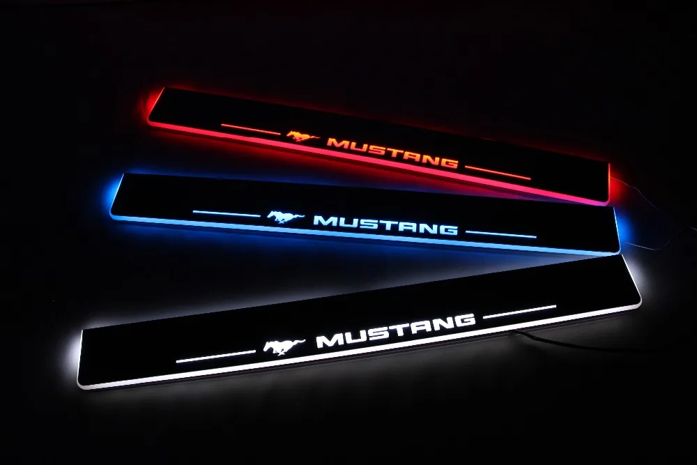 Водонепроницаемый Ультратонкий акриловый светодиодный порог WOOBEST для ford mustang 2015