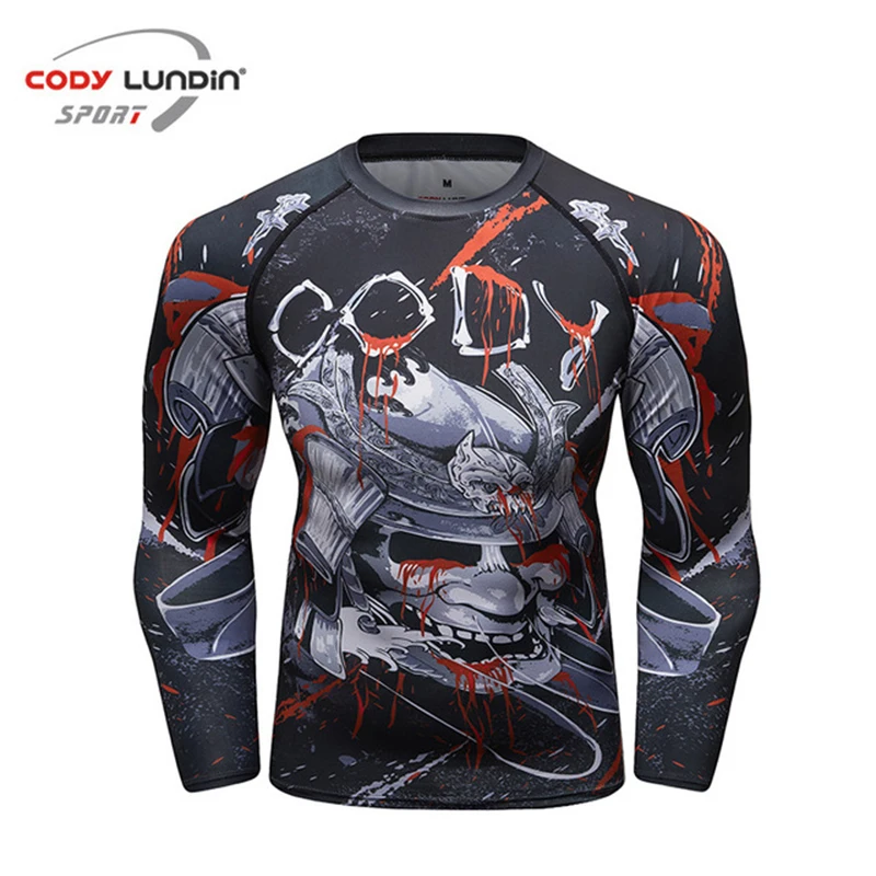 Высокоэластичный боксерский компрессионный трикотаж кикбоксинг MMA Rashguard