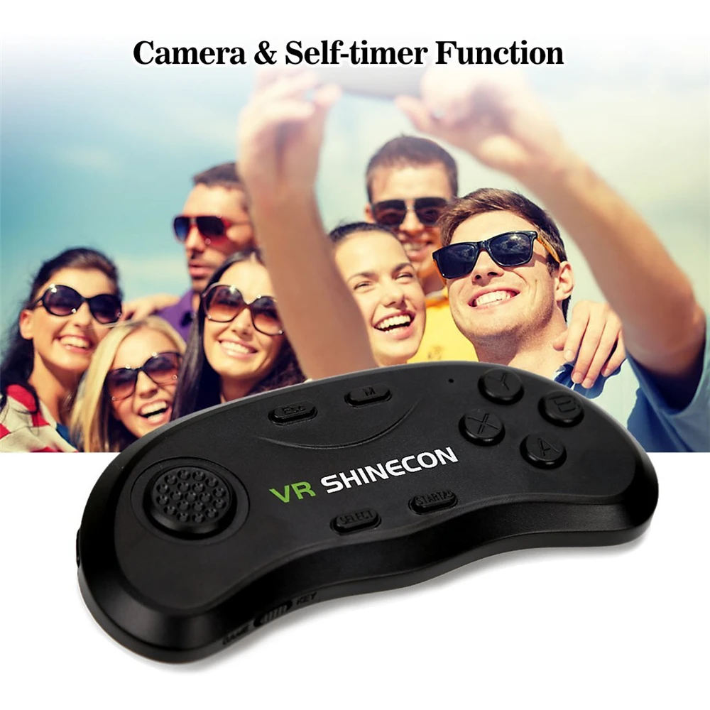 Vr shinecon виртуальной реальности 3D Очки Google cardboard гарнитура VR коробка 2.0 для 4.7-6.2 дюймов смартфон+ Bluetooth контроллер