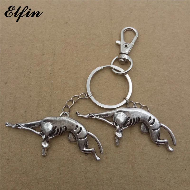 Elfin трендовые Грейхаунд брелки Модные животные Pet Мемориал ювелирные изделия