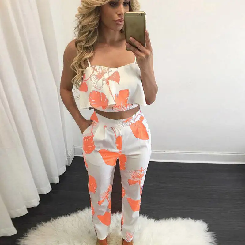 NFIVE бренд 2017 новые модные женские летние комплекты лямки с печатным рисунком