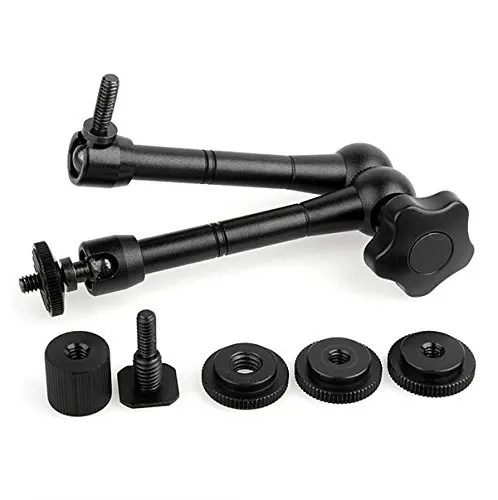 10pcs/lot 11 Inch Friction Power Articulating Magic Arm LCD Bracket 1/4 Hot Shoe Connector for DSLR Monitor Flash Camera CD50 |