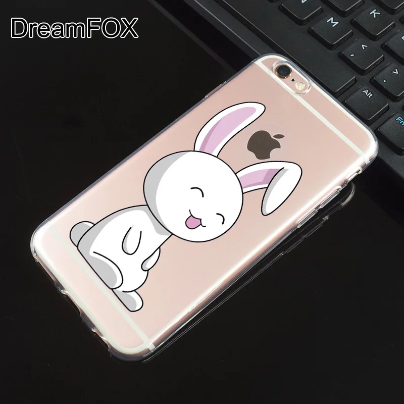 M443 милый кролик Мягкий ТПУ силиконовый чехол для Apple iPhone 11 Pro XR XS Max 8X7 6 6S Plus 5 5S SE 5C 4 4S