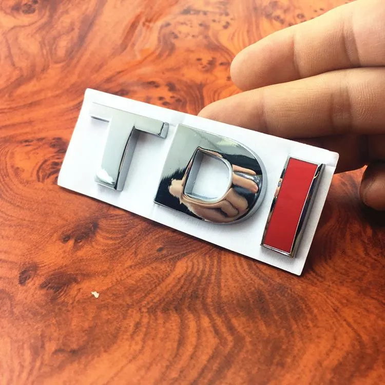 Черный UYNM 3D металлический TDI значок эмблема наклейка автомобиля Наклейка для Volkswagen Golf PASSAT CC skoda автомобильные аксессуары автостайлинг - Название цвета: Черный