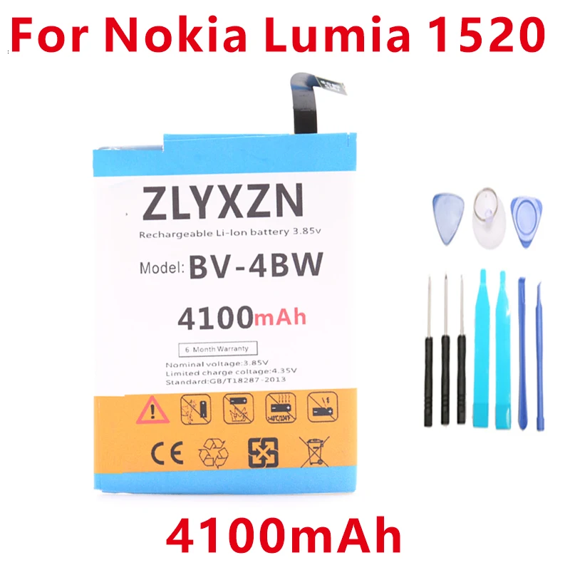 4100 мАч BV 4BW батарея для Nokia Lumia 1520 MARS Phablet RM 937 литий ионный полимерный аккумулятор +