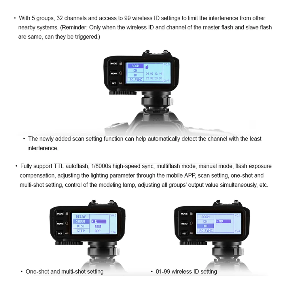 Godox ttl HSS 2,4G беспроводной Bluetooth X2T-C передатчик триггер для камеры Canon Вспышка Удаленная студия стробоскоп на телефон мобильный