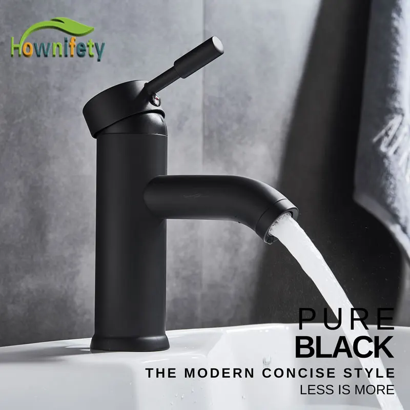 

NEW Free Shipping Black Faucet Stainless Steel Paint Faucet Bathroom Basin Faucets Blacked Hot Cold Mixer Tap Single Hole
