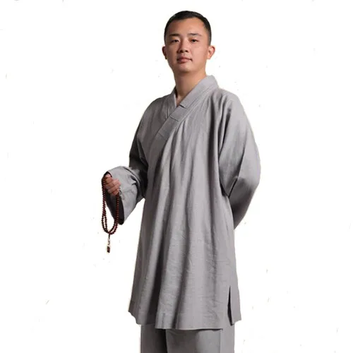 

High Quality Cotton and Linen Long Sleeve Monk Uniforms Kungfu Clothes Martial Arts Clothing Arhat Suits