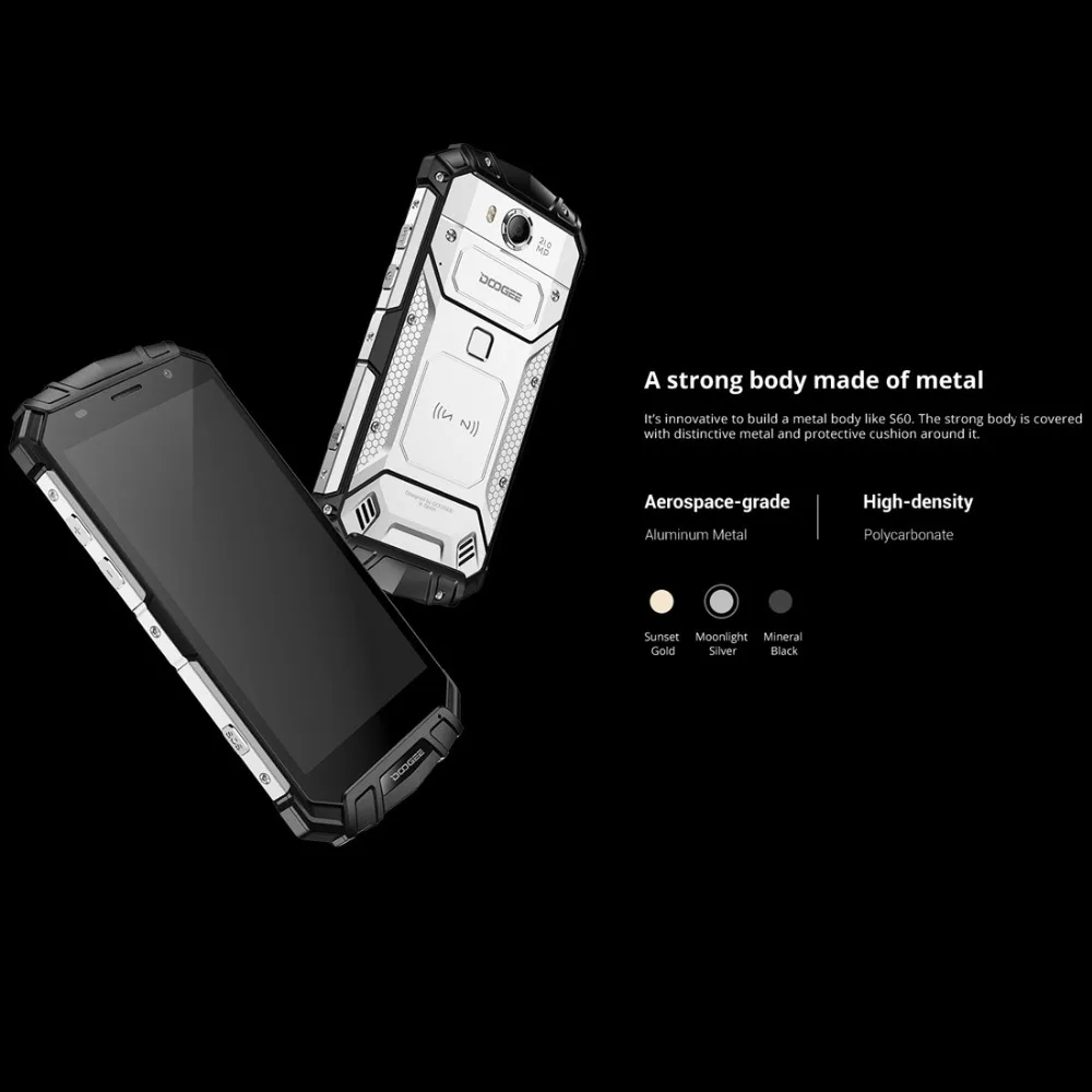 IP68 DOOGEE S60 Беспроводная зарядка 5580 мАч 12V2A Быстрая 5 2 'ɿHD Helio P25 восьмиядерный